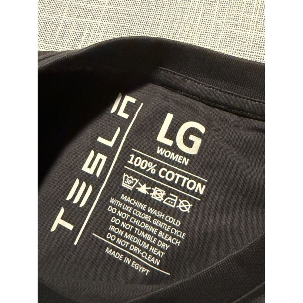 Tesla T Shirt Womens L Black Logo Graphic Crew Neck Long Sleeve Tee - Picture 6 of 8